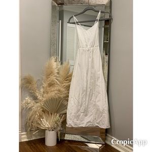 Midi White Embroidered Zara Dress